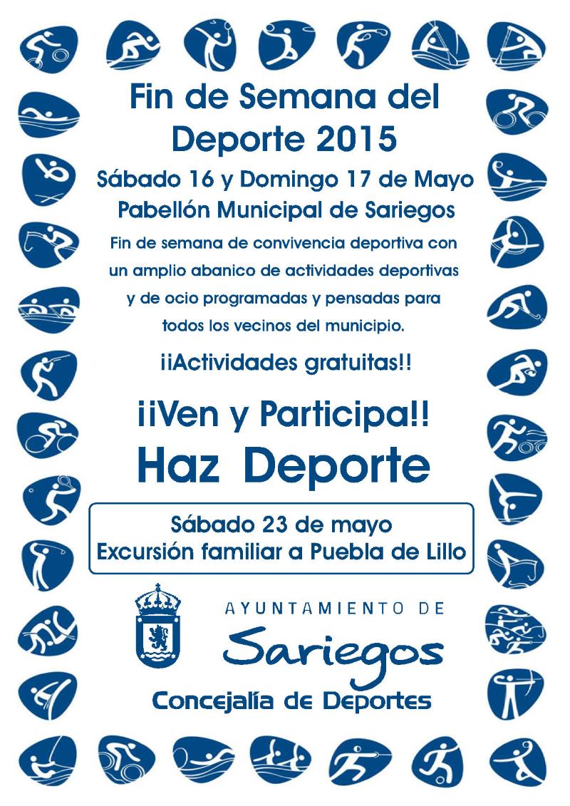 Cartel día del deporte 2015