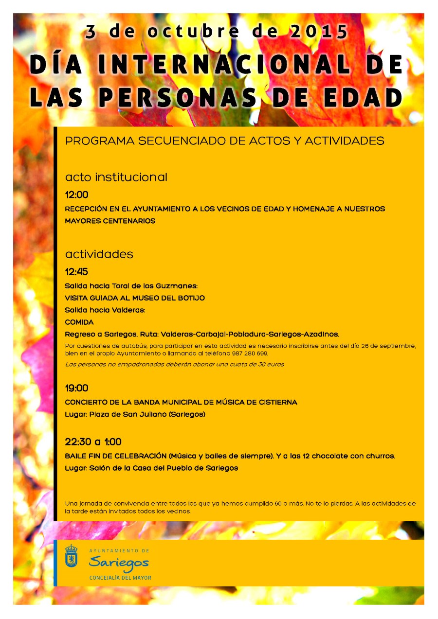 Cartel Día Personas de Edad