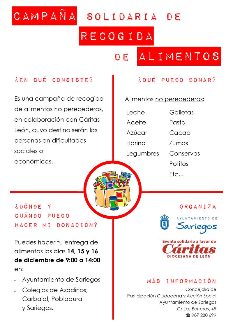 Campaña recogida alimentos Caritas